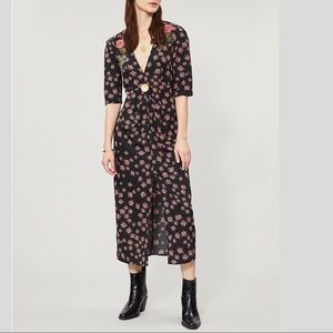 Topshop ditsy floral midi dress